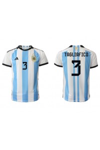 Argentina Nicolas Tagliafico #3 Fotballdrakt Hjemme Klær VM 2022 Korte ermer